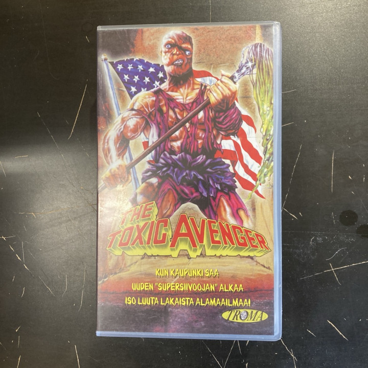 Toxic Avenger VHS (VG+/M-) -toiminta/komedia-